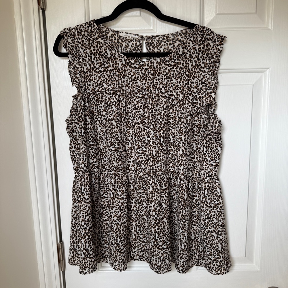 Maurices Leopard Print Sleeveless Blouse